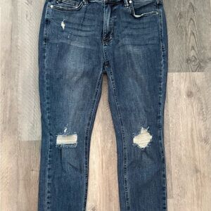 Judy Blue Dark Wash Distressed Skinny Jeans